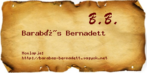 Barabás Bernadett névjegykártya